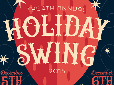 Holiday Swing poster graphic design holiday poster strawberry