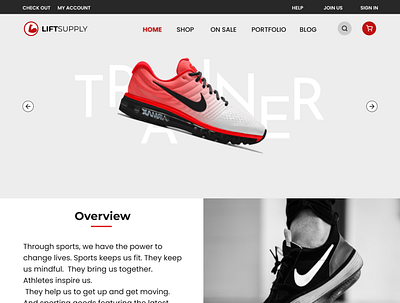 Nike Shoe Store Landing Page 3d app graphic design motion graphics