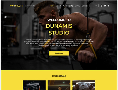 Drill-Fit Dunamis Studio fitness ui