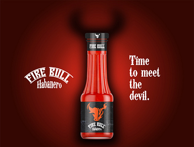Fire Bull Branding - Advertising 3d ad advertising bottle branding bull campaign design food graphic design hot icon illustration insight logo packaging sauce vector