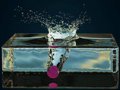 Splash 3d 4d bubbles c4d cinema foam krakatoa motion graphics realflow render vfx water