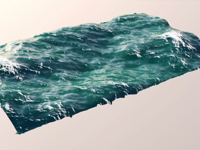 Ocean Wave cinema 4d foam ocean realflow water waves