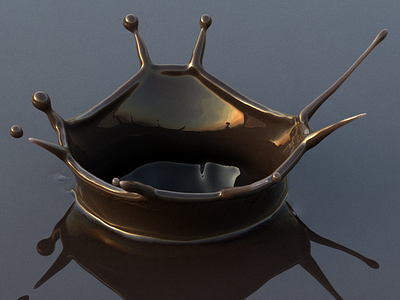 Crown Splash 3d c4d crown splash houdini octane render