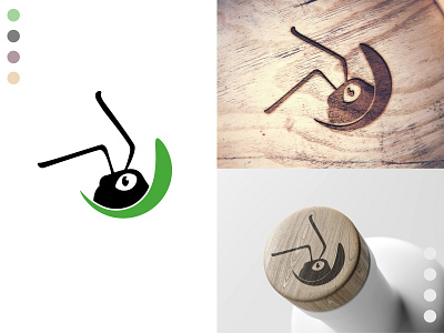 ANT LOGO animal ant branding design flat graphic design icon illustrator logo minimalism