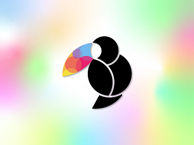Toucan logo animal branding colorful design elegant flamboyant flat geometric icon logo toucan tucan vector