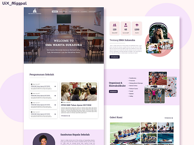 Landing Page : Girls School design landing page school ui user interface ux web design