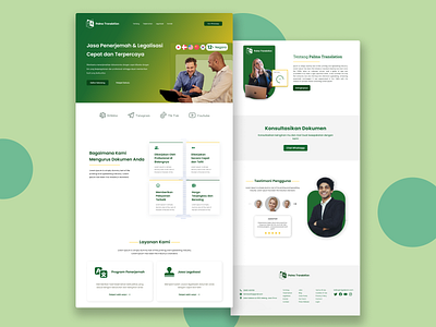 Palma Translation - Landing Page Company company company profile design landing page palma translation translation company ui user interface website