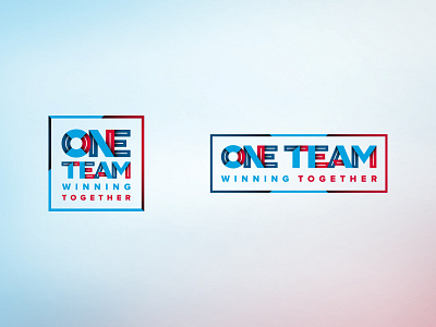 One Team Branding branding branding design logo patriotic teamwork type typography