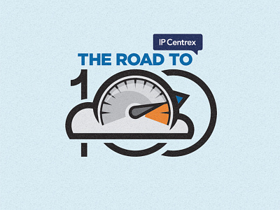 The Road to 100 100 cloud dial icon illustration speed speedometer