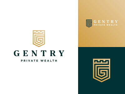 Gentry Private Wealth Shield branding crest finance financial kansas logo shield wealth wichita