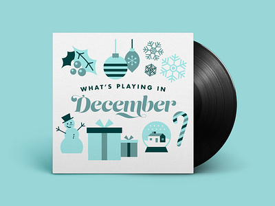 December Vinyl christmas december illustration music snowglobe snowman vinyl winter