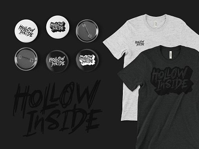 Hollow Inside Branding branding buttons logo music shirt type typography wordmark
