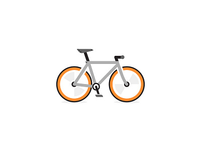 District bicycle bike clean district flat icon illustration single speed trek