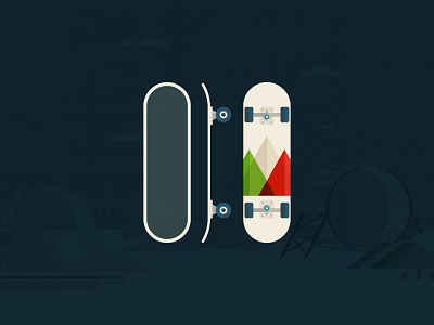 Skate Dreams flat icon illustration skate skateboard