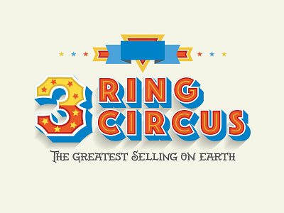 3 Ring Circus Theme circus colorful theme type typography