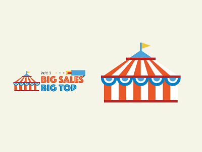 Act 1: Circus Big Top circus colorful icon illustration tent