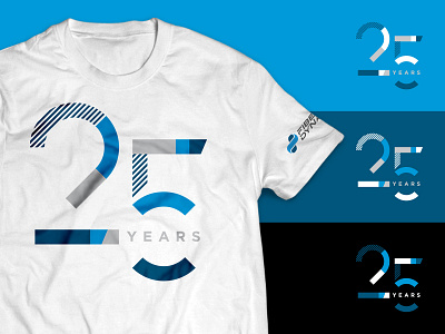 25th Anniversary Logo branding logo shirt typography