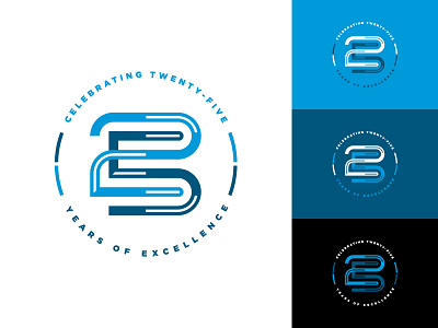25th Anniversary Logo 2 badge branding circle logo typography