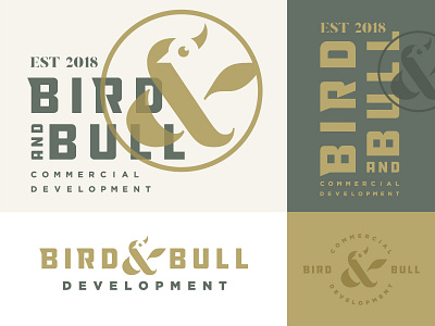 Bird & Bull Branding badge bird branding bull logo