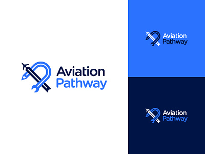 Aviation Pathway Logo Concept 1 aircraft aviation branding education logo mark