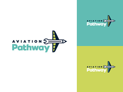 Aviation Pathway Logo Concept 3 aircraft aviation branding education logo mark