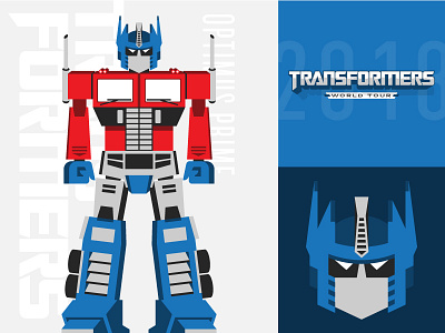 Optimus Prime flat illustration optimus prime robot transformers