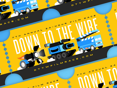 DTTW 2018 action branding camera cars checkered festival film flag illustration lights race
