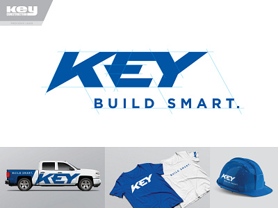 Key Branding branding construction geometric logo mark tagline type typography wordmark