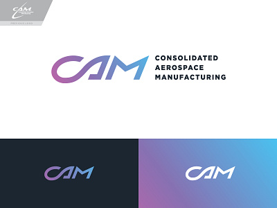 CAM Logo Concept 1 aerospace aviation branding gradient logo type typography wordmark