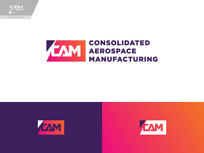 CAM Logo Concept 4 aerospace aviation branding gradient logo type typography wordmark