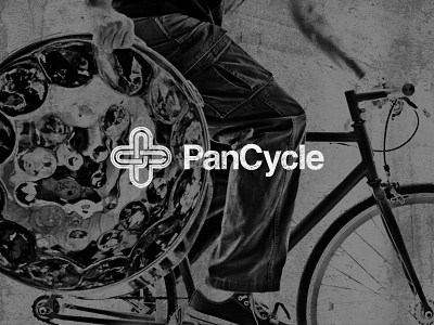 Unused PanCycle concept #1 bicycle bike bikes cycling helvetica logo music pan pancycle steel drum