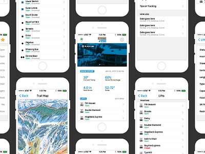 Stevenspass Concept (iOS) design ios mobile snowboard stevenspass ux washington state