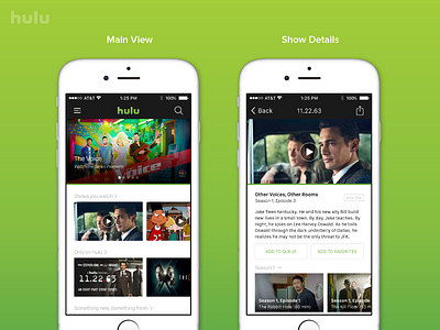 Hulu Concept (iOS) concept design hulu ios mobile ux video