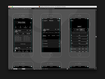 Destiny iOS Wireframes bungie destiny ios wireframe