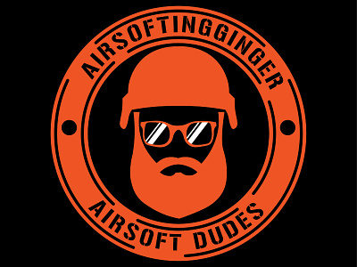 AirsoftingGinger Logo branding design flat icon illustrator logo minimal