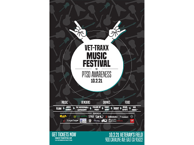 Vet-Traxx Music Festival Poster design illustration illustrator poster