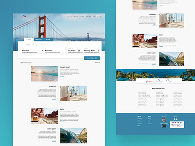 Lets Fly travel and tour webstie design ui