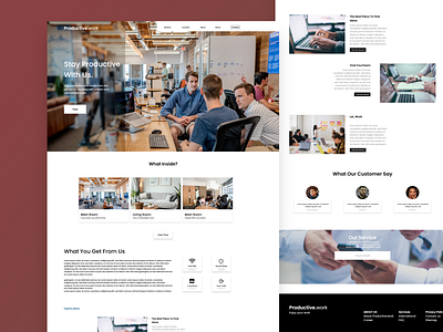 Working space Website Design Ui/Ux