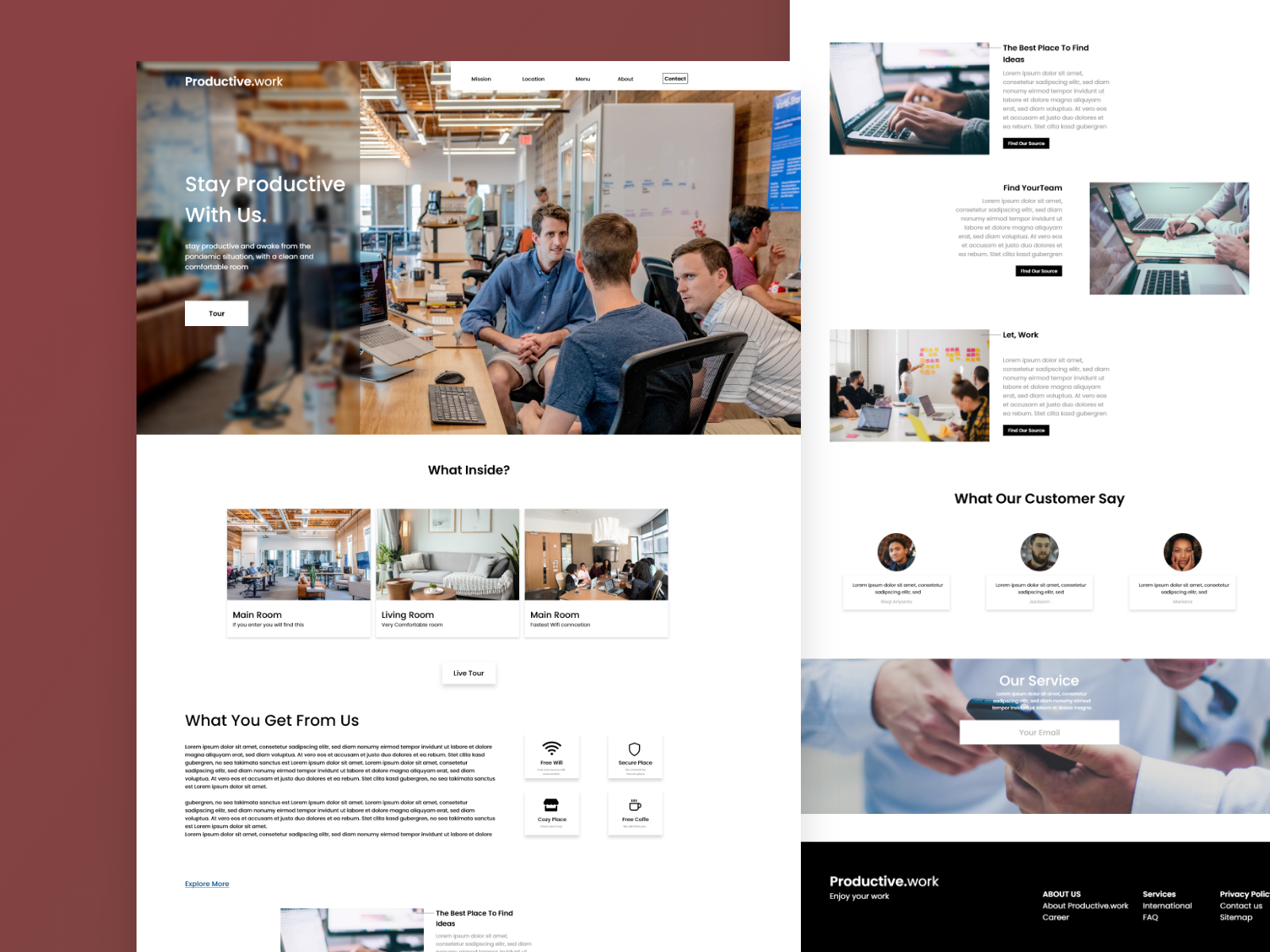 Working space Website Design Ui/Ux by risqiarynt on Dribbble