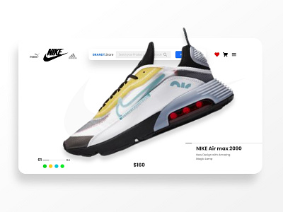 Web UI UX Shoes Store Design app branding design graphic design typography ui ux