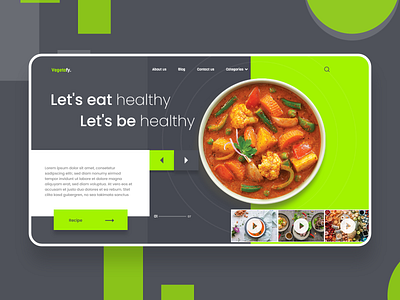 Food WEB UI simple design design ui ux
