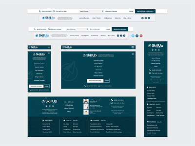 Responsive Masthead, Menu and Footer for Tech Education Company