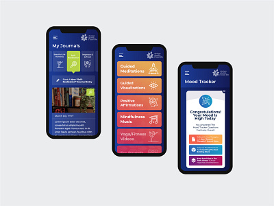 Mobile Web App UI for Mindfulness & Mental Health Course Program