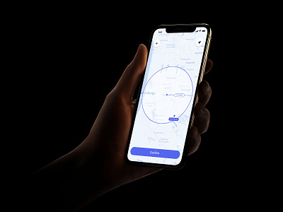 Map Radius app iphone x map mobile product design ui ux