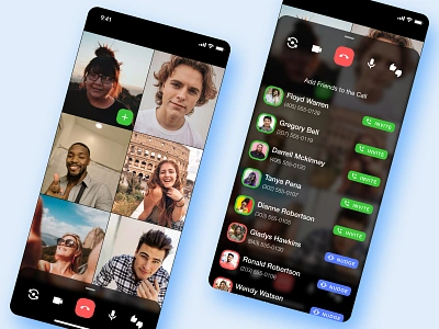 Video Chat App Concept app apple call chat coronavirus covid19 duo facetime houseparty iphone mobile product product design skype ui ux video video player videochat zoom