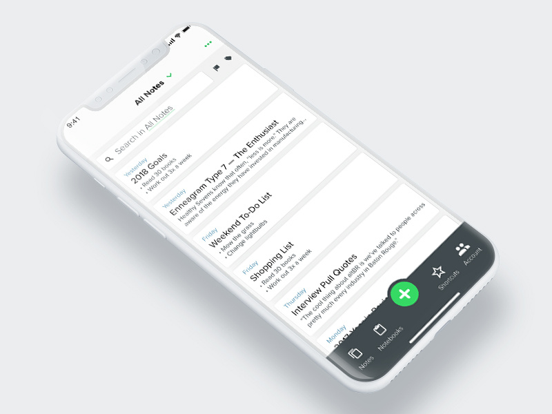 Evernote Refresh apple app notes iphone 10 iphone x refresh evernote