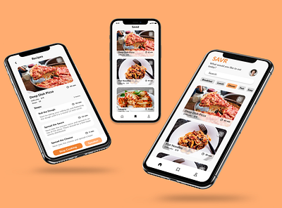 Savr app cooking design figma ui ux