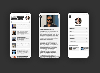 Readup app article articles design figma illustration profile ui ux