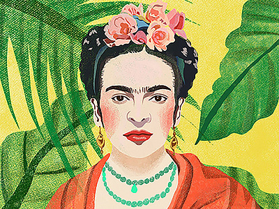 Frida famous people illustration people illustration photoshop portrait texture woman illustration