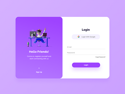 Login Form by KardusInfo on Dribbble